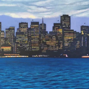 Evening at SF Bay. Painting Print on canvas