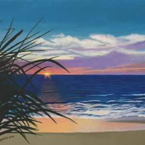 Sinking Sun. Art Print on gallery wrap canvas