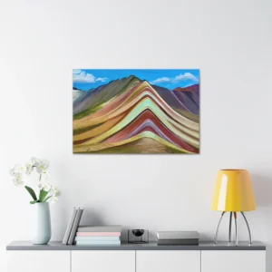 Rainbow Mountain. Painting Print