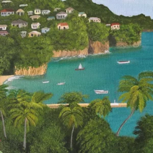 Island Bay. Painting Print on canvas