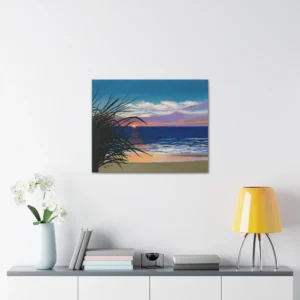 Sinking Sun. Art Print on gallery wrap canvas