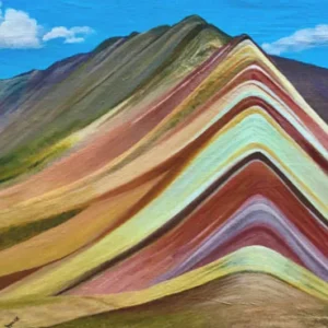 Rainbow Mountain. Painting Print